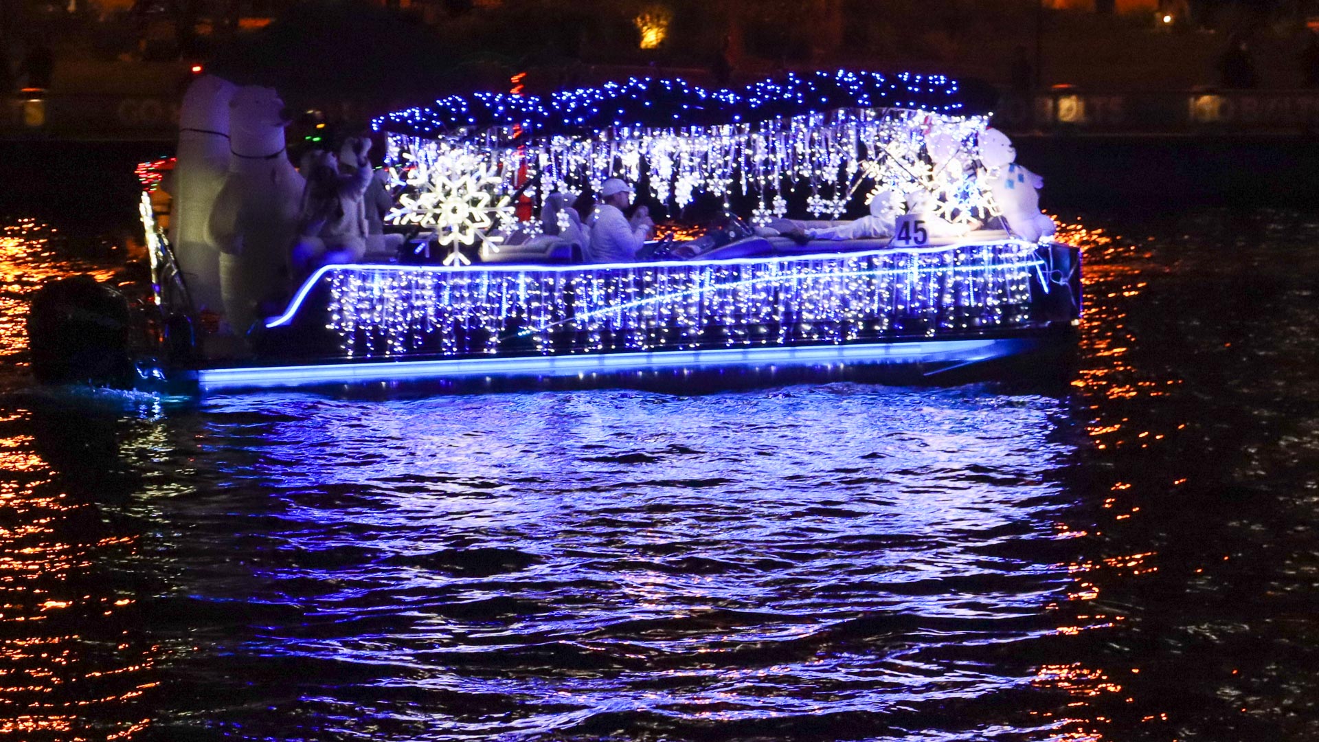 Weihnachtsboot Parade Tampa